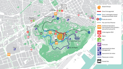 Mapa del Parc de Montjuïc